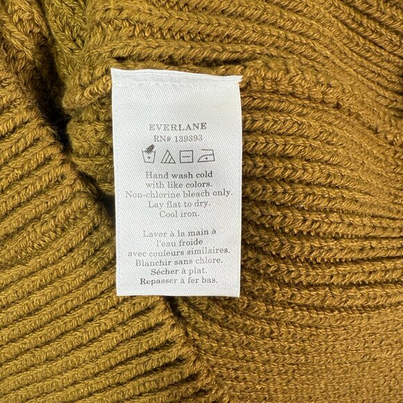 Everlane Organic Cotton Crewneck Chunky Knit Sweater Brown XXS - Picture 5 of 7